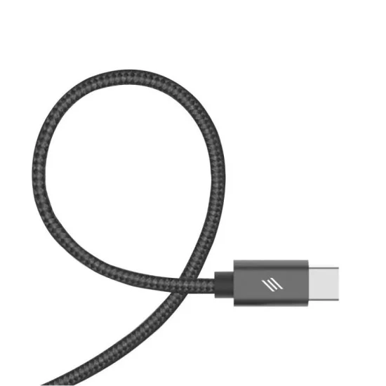 Smartix Premium 3 in 1 Braided Cable USB-C to USB-C/Lightning/Micro USB - Black
